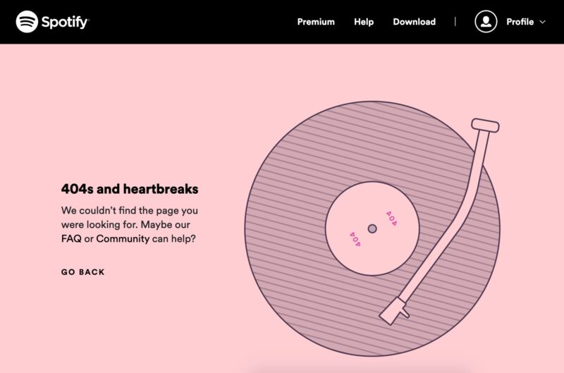 Spotify 404