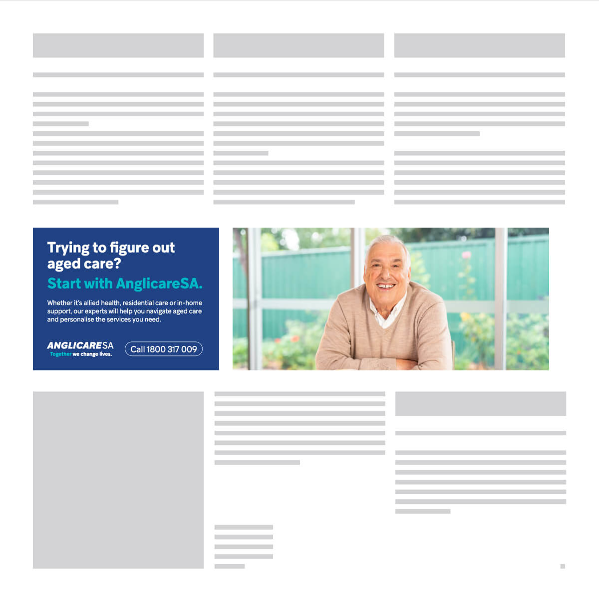 A Google Display ad mocked up within article content