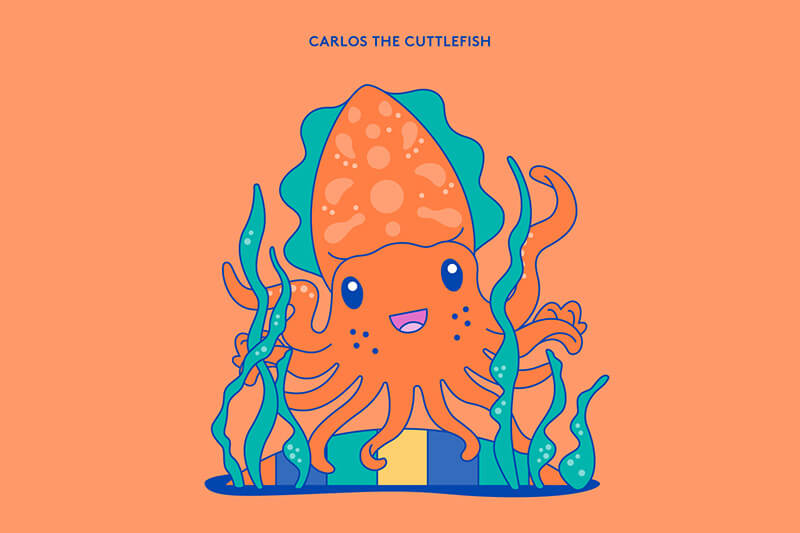 Illustration of Carlos the Cuttlefish