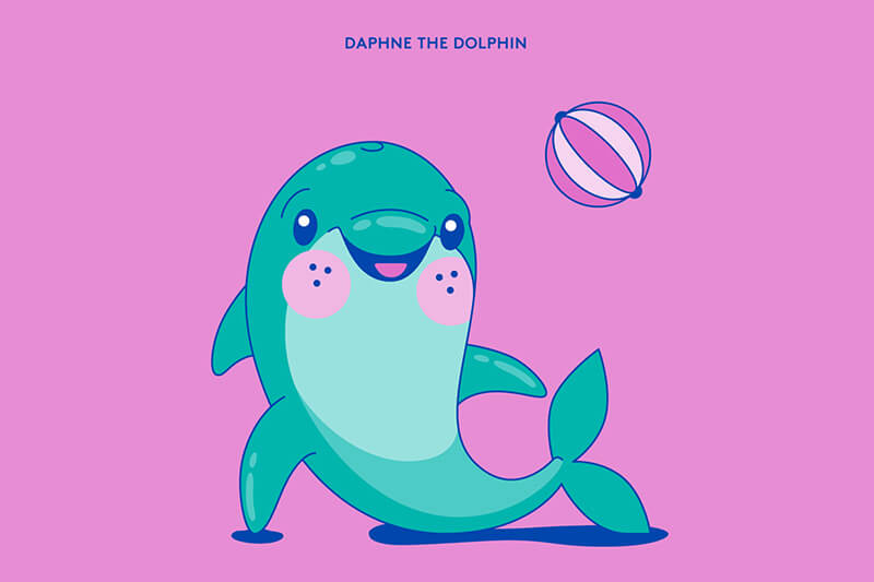 Illustration of Daphne the Dolphin