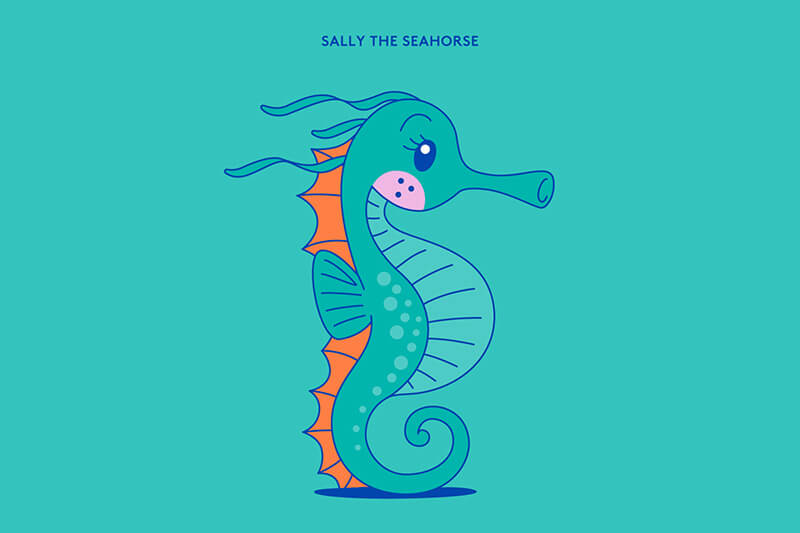 Illustration of Sally Seahorse