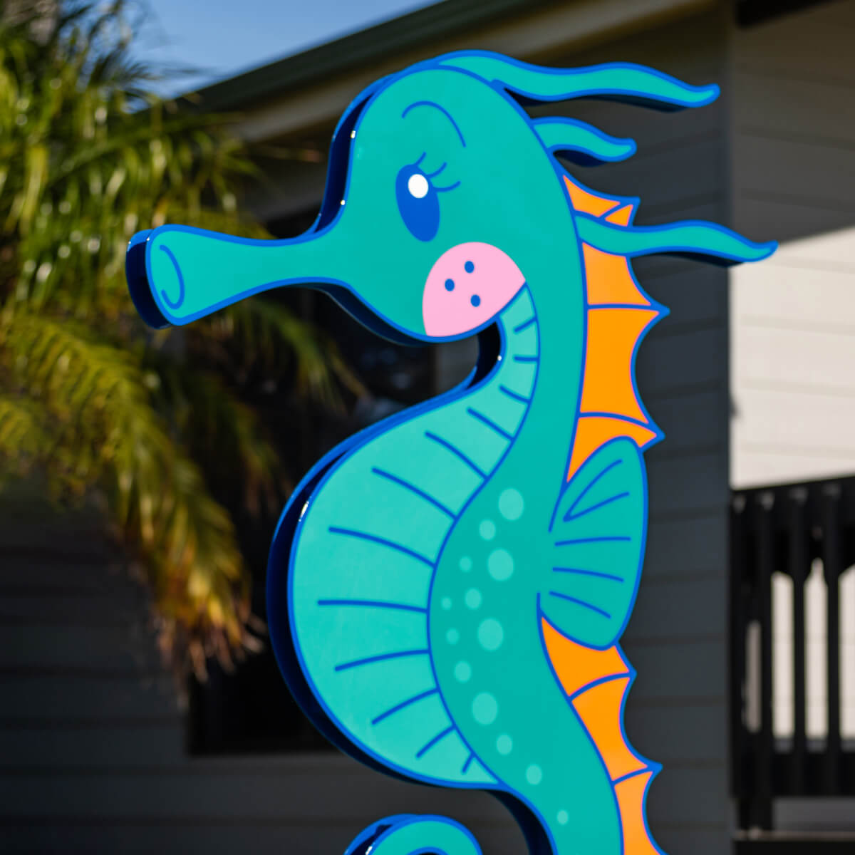 Sally the Seahorse statue at West Beach Parks