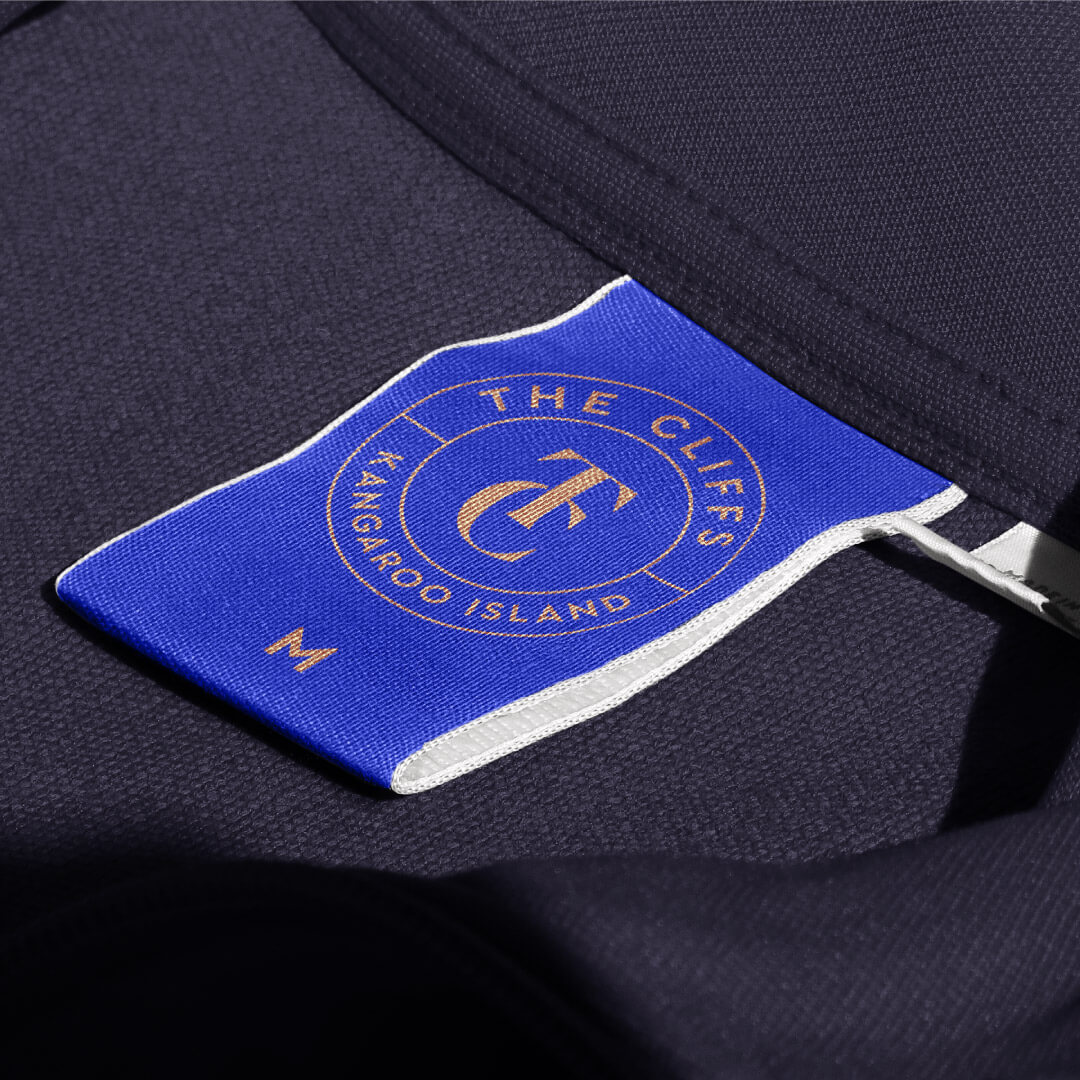 The Cliffs icon displayed on a clothing tag