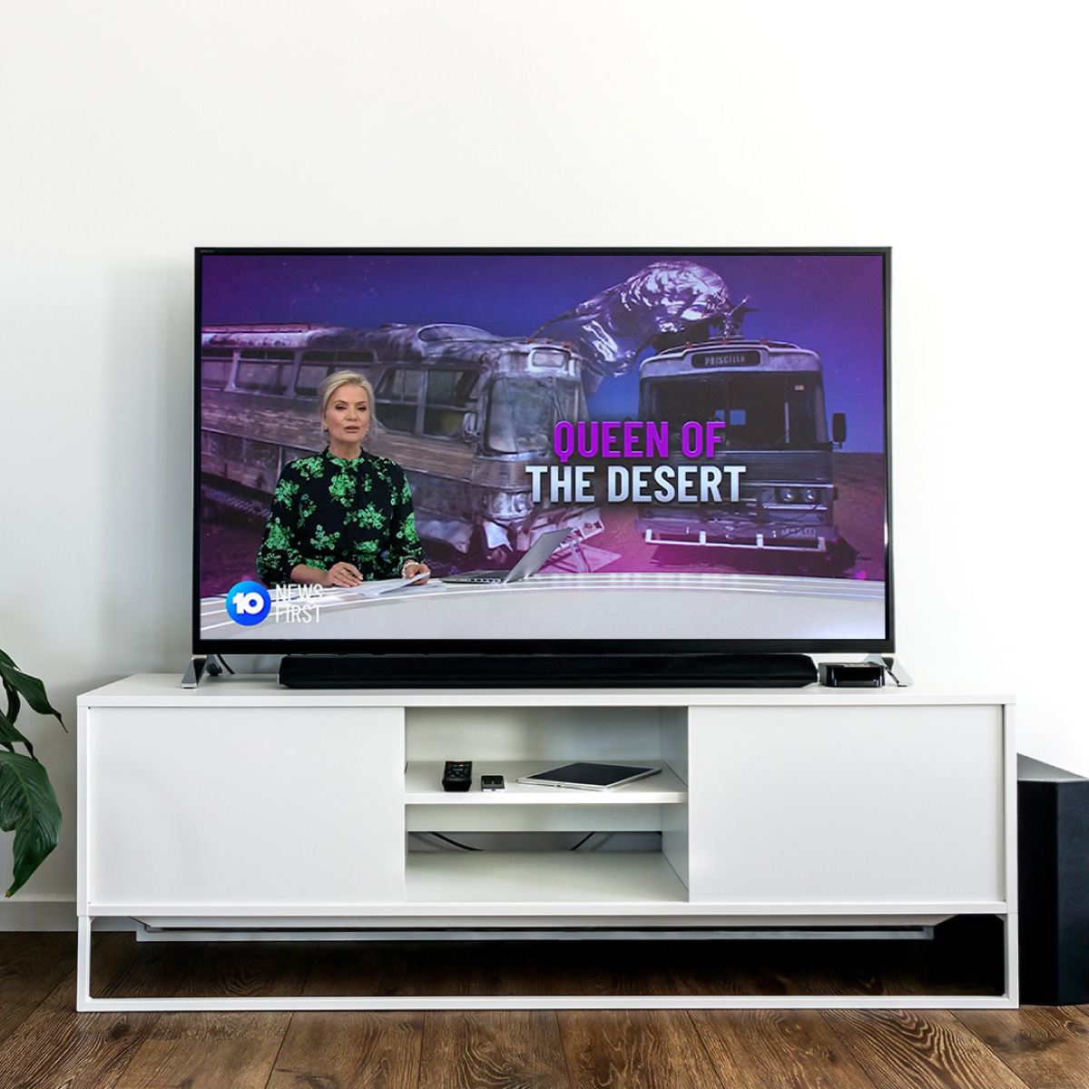 movie graphic on TV
