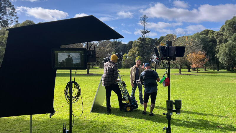Behind the scenes of the Adelaide University brand film shoot