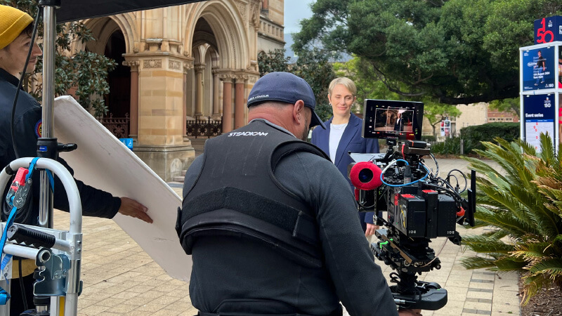 Behind the scenes of the Adelaide University brand film shoot