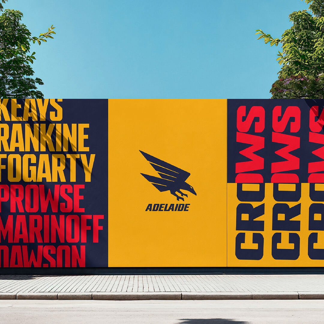 The Adelaide Crows logo printed on outdoor signage