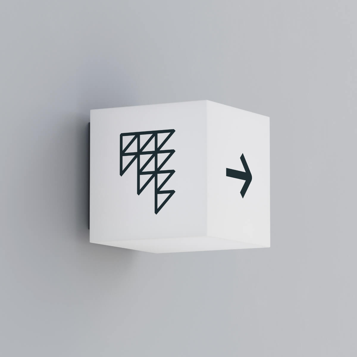 Electranet graphic device printed on way-finding signage